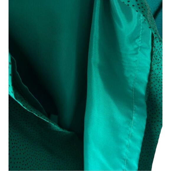 Women's dress emerald long sleeve KENAR2 100% Silk green back button neck size 6 - Picture 5 of 11